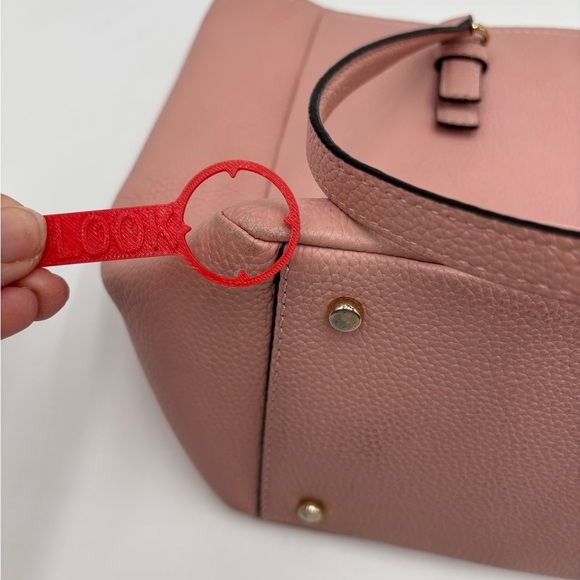 Kate Spade New York Pebbled Leather Tote Bag Blush Pink Shoulder Purse - Picture 11 of 11